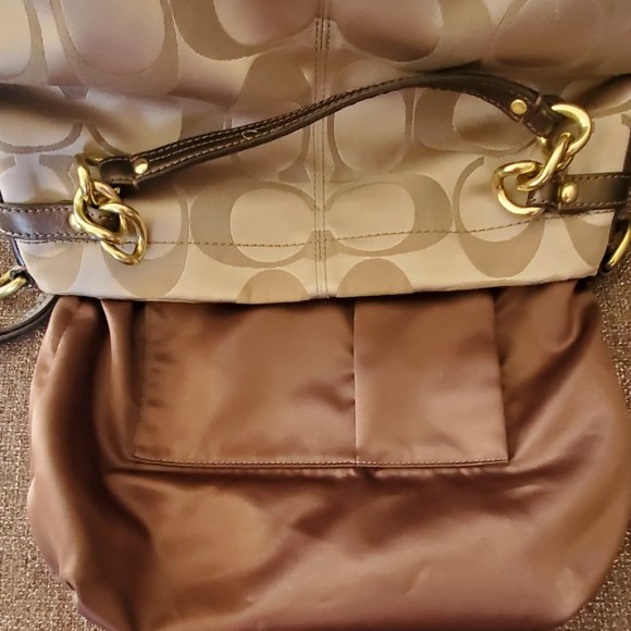 EUC Coach Signature Jacquard Hobo - Picture 9 of 10